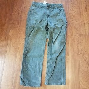 VGUC Olive Carhartt Work Pants 32×30